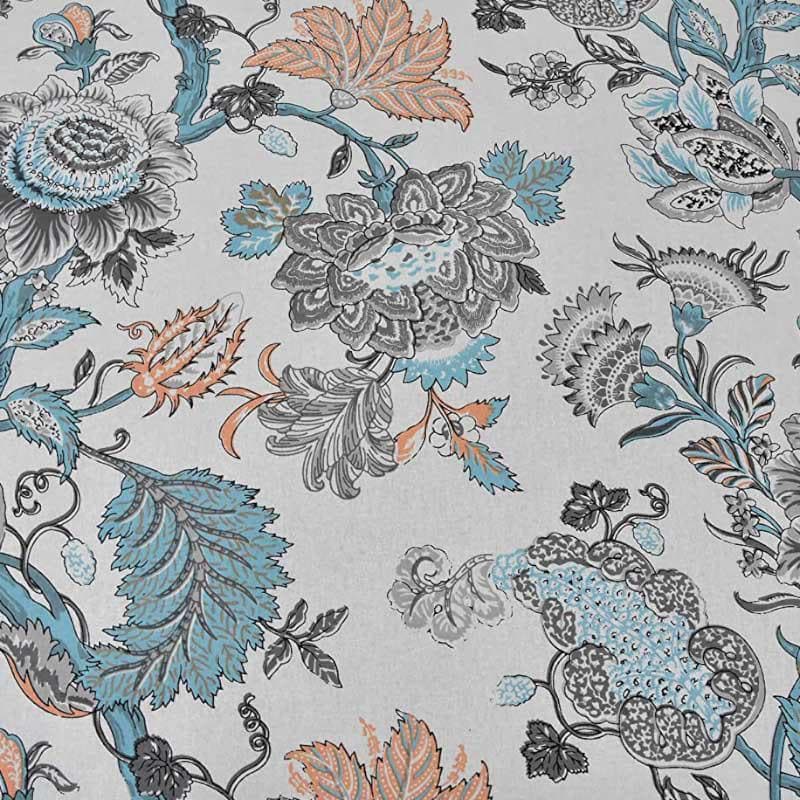 Posy Revelry Cotton Bedsheet (Navy) - 180 TC media 6