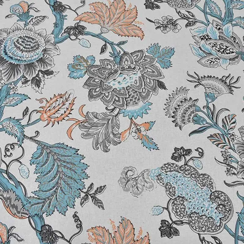 Posy Revelry Cotton Bedsheet (Navy) - 180 TC media 6