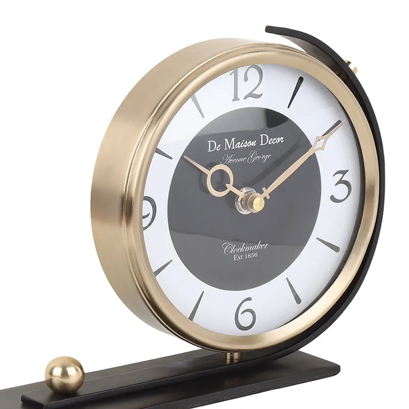 Dextra Analog Table Clock - Gold media 4