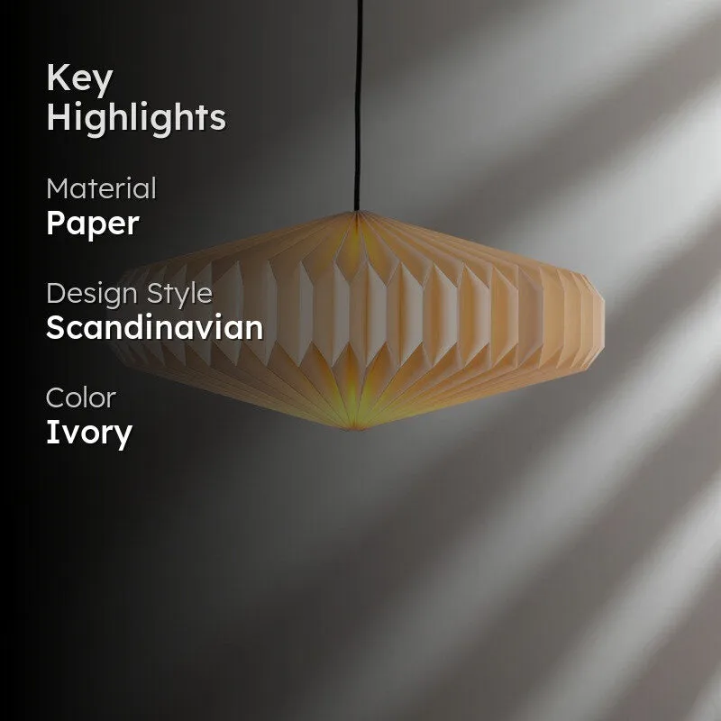 Fig Living Oblong Paper Ceiling Lamp - Ivory media 2