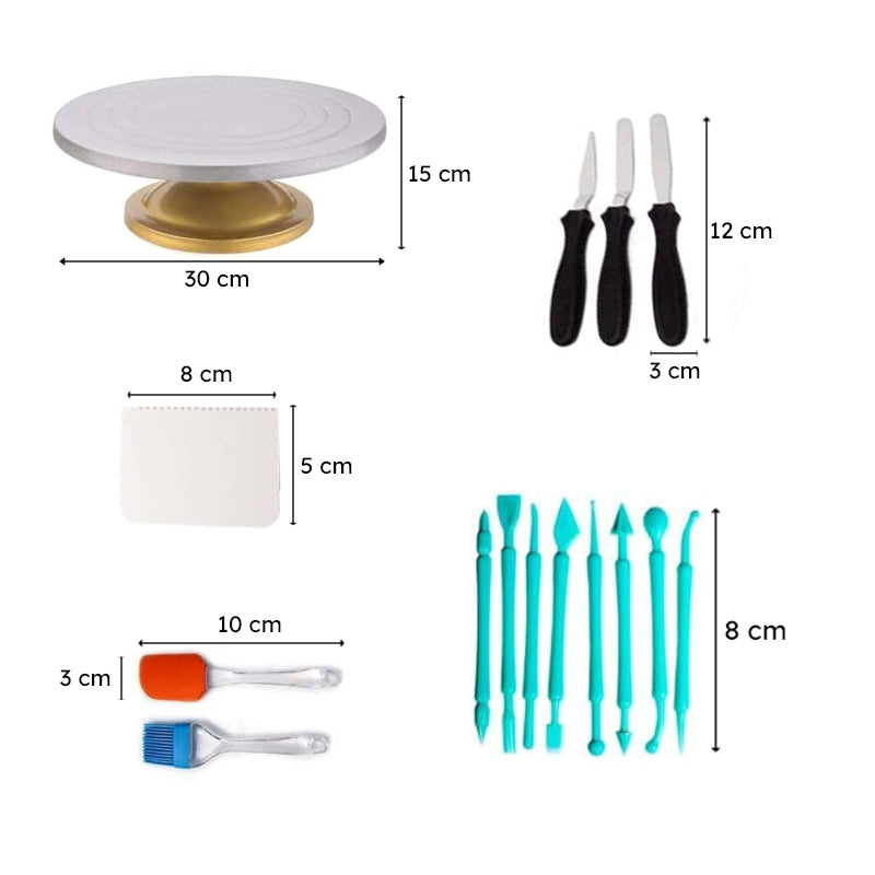 Milono Cake Stand With Baking Tools - Seven Piece Set image 9