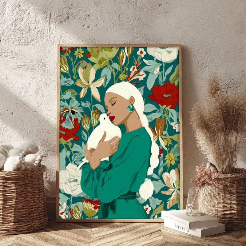 Aureth Canvas Wall Painting With Brown Frame media 3