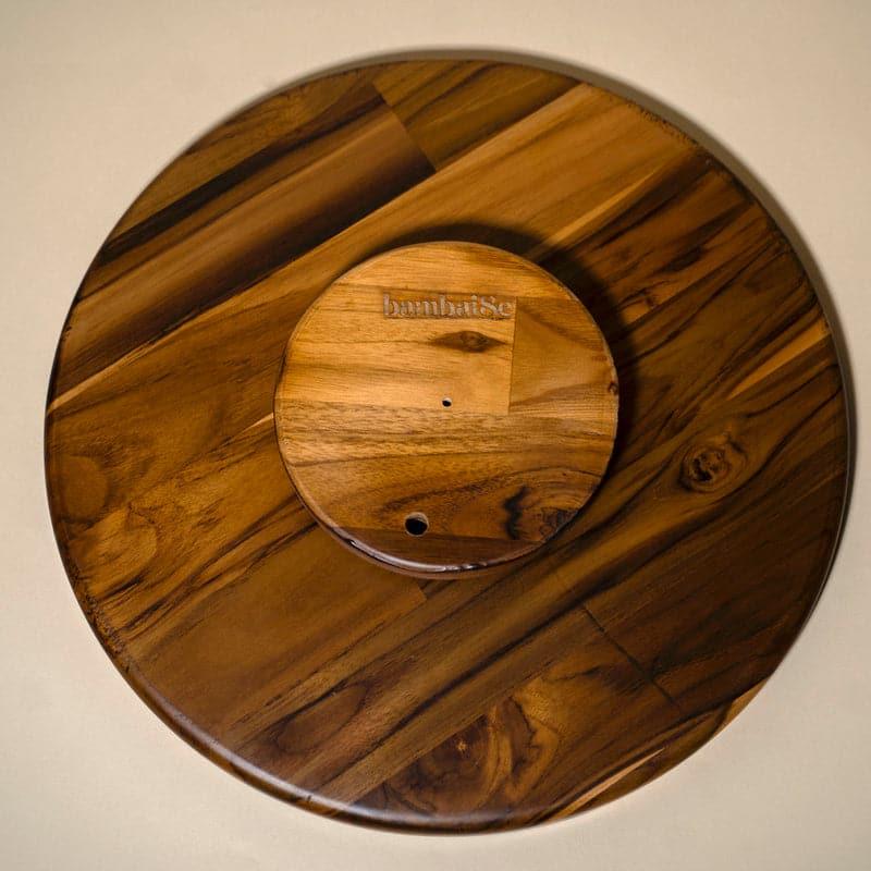 Mano Mandala Teak Wood Rotating Platter media 5