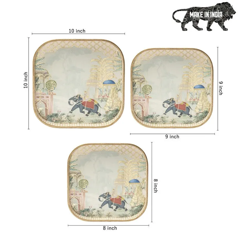 VistaWood Rectangle MDF Serving Tray - Set Of Three media 8