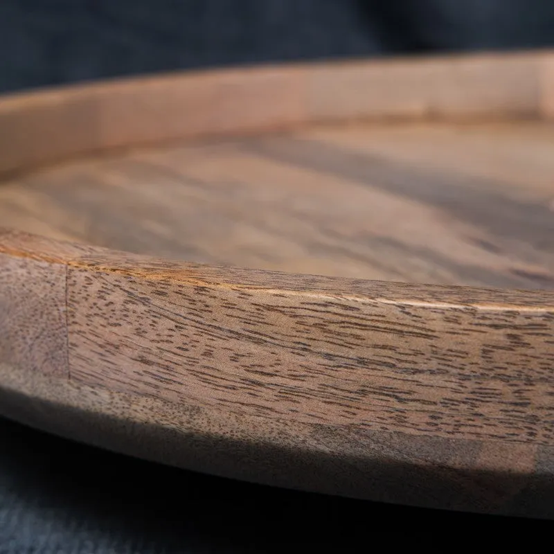 Padma Lotus Inspired Wood Rotating Serving Platter media 8