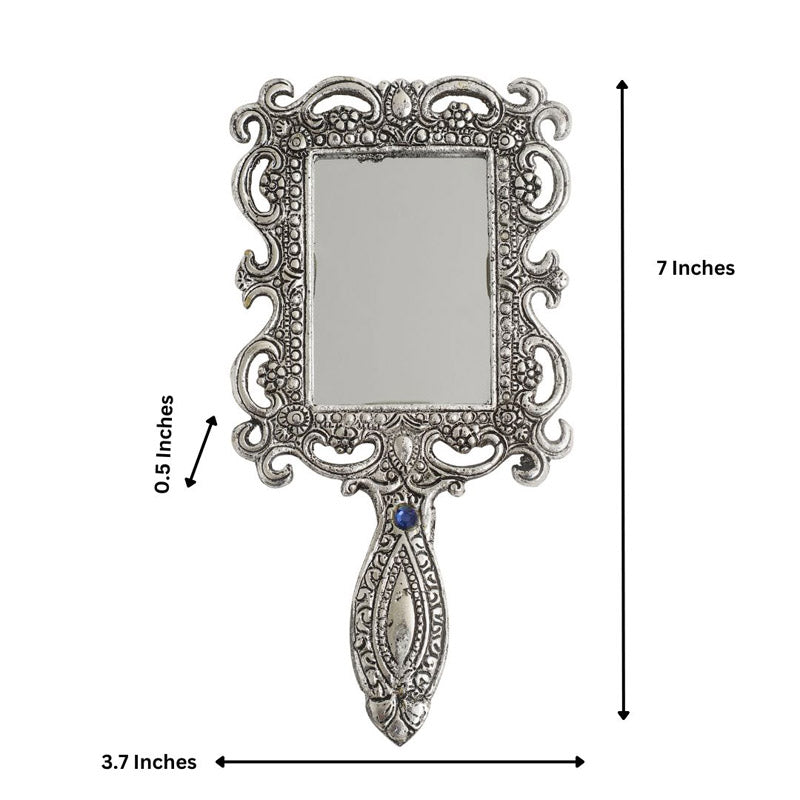 Suma Vintage Hand Mirror - Silver media 6