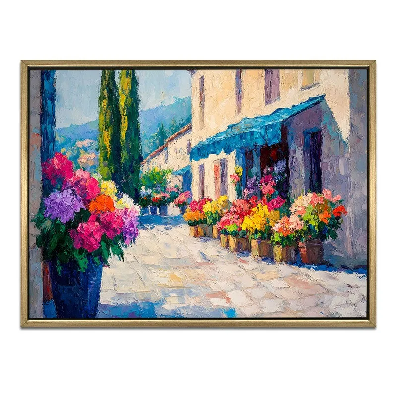 Azure Awning Canvas Wall Painting With Frame media 3