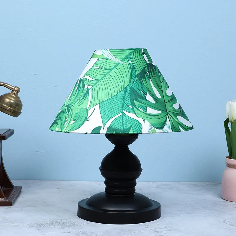 Kaizen Prima Printed Mango Wood Table Lamp - Green,Black,White media 2