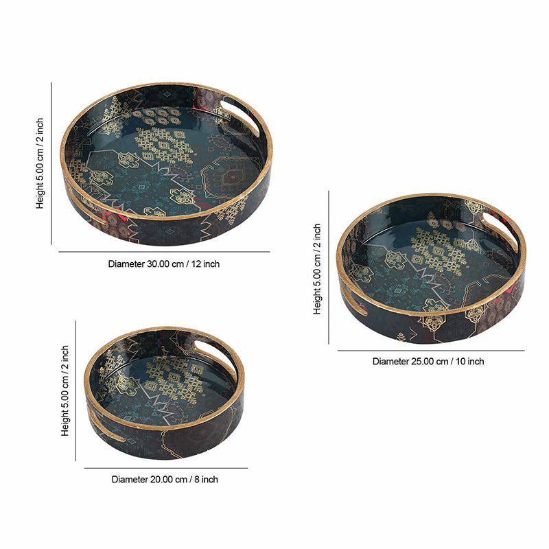 India Circus Afiya Round Serving Tray media 7