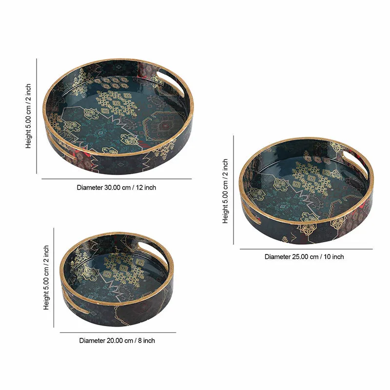 India Circus Afiya Round Serving Tray media 7