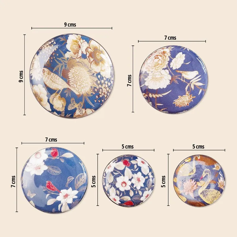 Abstract Art Round Metal Fridge Magnet - Set Of Five media 9