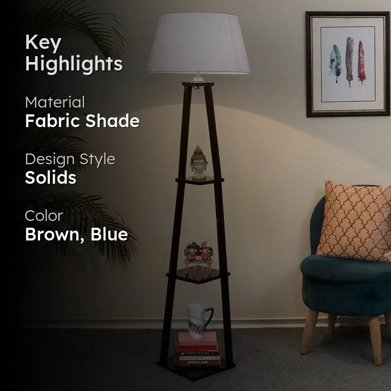 Camella Floor Lamp With Shelf- Soft Blue media 2