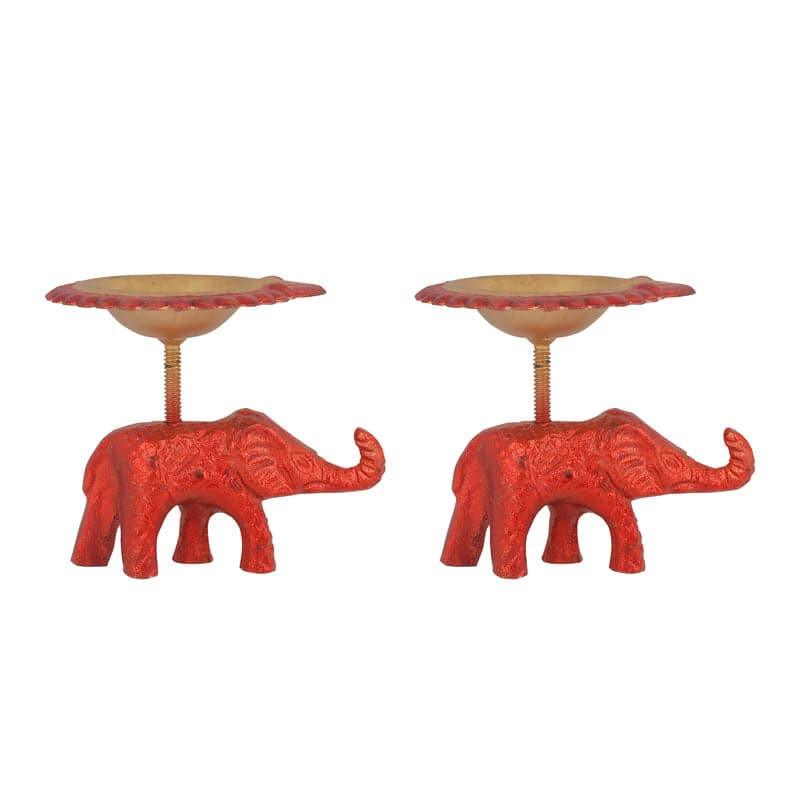 Gajmukut Tealight Candle (Red) - Set Of Two media 4