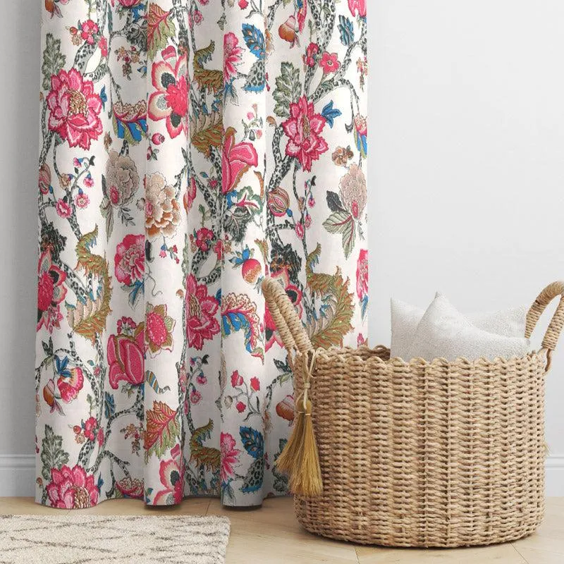 Mivaana Floral Curtain (Pink) - Set Of Two media 5