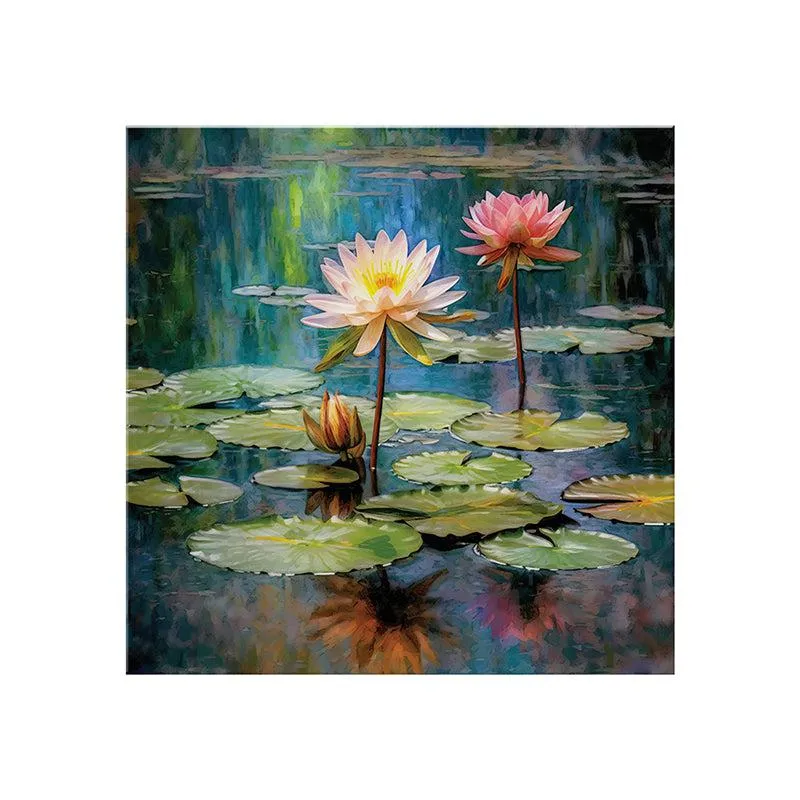 Water Lilies Wall Painting media 4