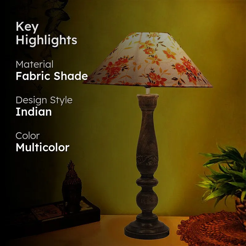 Nihara Ibis Flora Fabric Table Lamp - Multicolor media 2