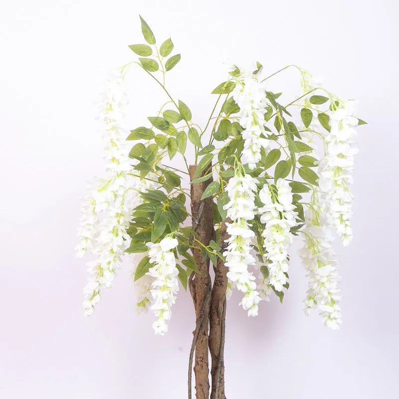 Ornamental Wisteria Artificial Plant With Black Plastic Pot media 5