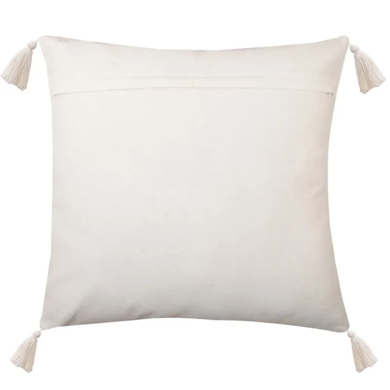Vineyard Charm "Be Happy" Embroidered Cotton Cushion Cover - Set Of Two media 4