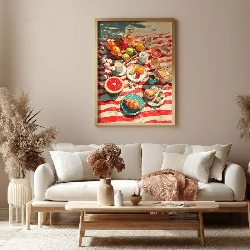 Feastora Canvas Wall Painting With Brown Frame media 4