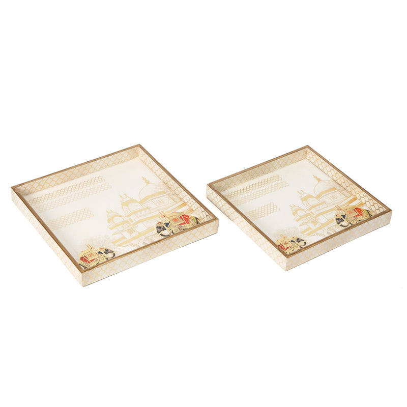 Haathi Parades Square Serving Tray - Set Of Two media 8
