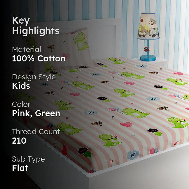 Croc Dreams Kids Cotton Bedsheet - 210 TC media 2