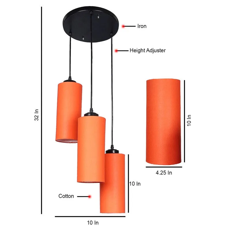 Glowspire Triple Metal Ceiling Lamp - Orange media 8