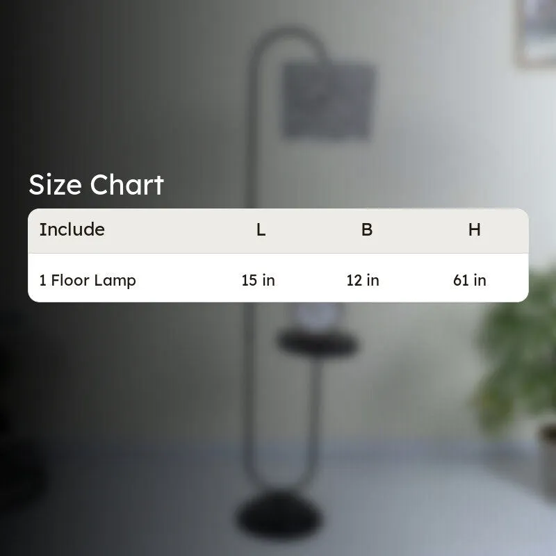 Leopard Hide Printed Arched Floor Lamp With Shelf media 5