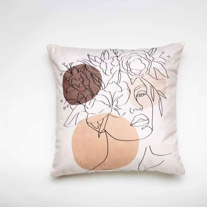 Gardenia Printed Cushion Cover media 2