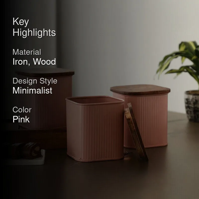 Grain Keeper Container (Pink,1500 mL Each) - Set Of Three media 2