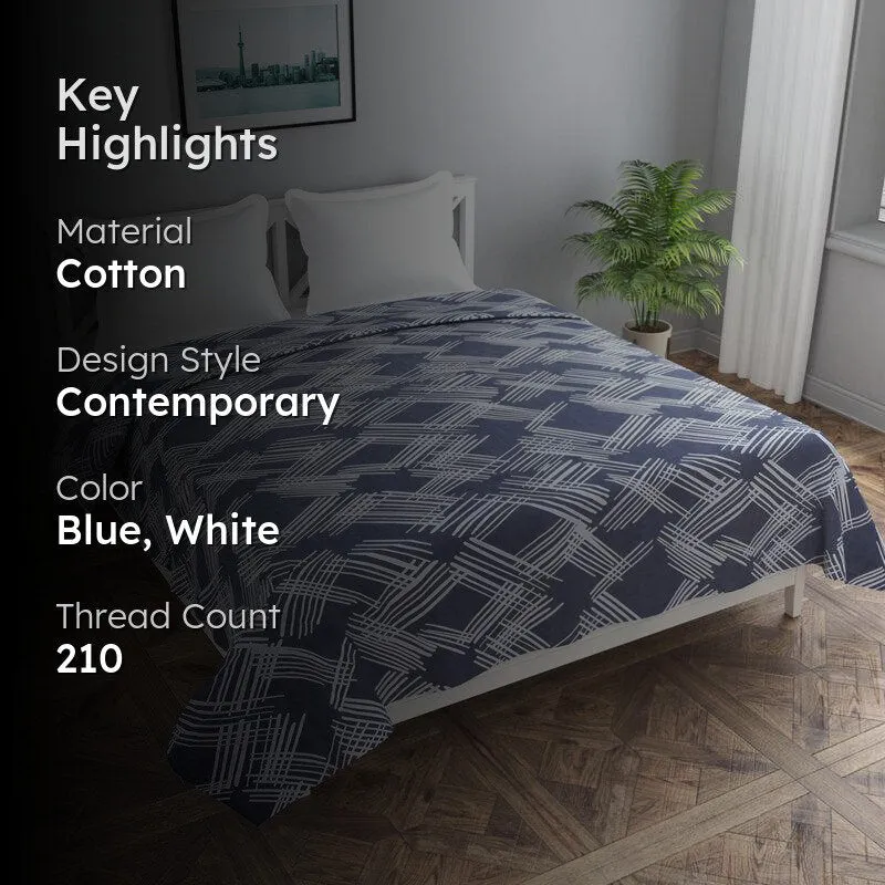 Blue Nexus Cotton Duvet Cover - 210 TC media 2