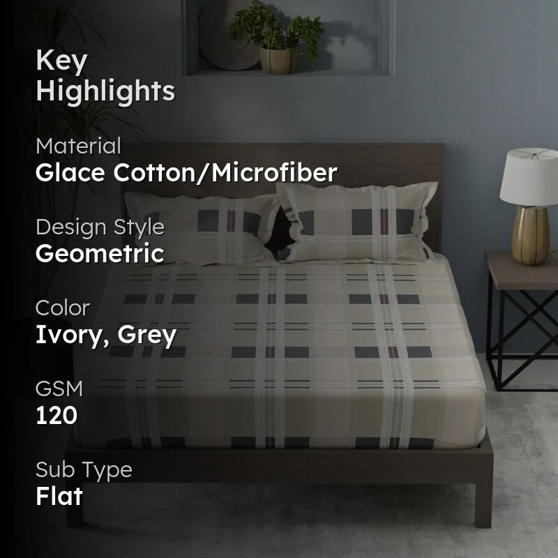 Check Mate Single Microfiber Bedsheet - 120 GSM media 2