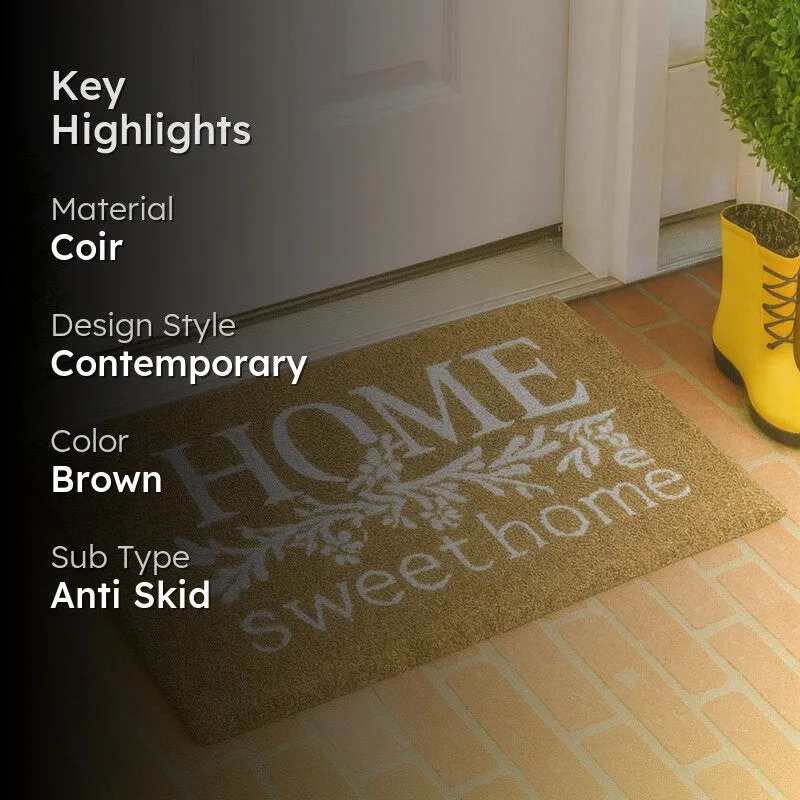 Home Sweet Home Coir Door Mats - Brown media 2
