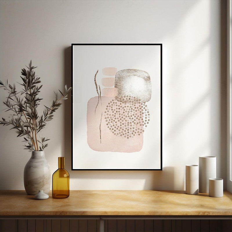 Soft Pink Freckles Framed Canvas Wall Painting media 5