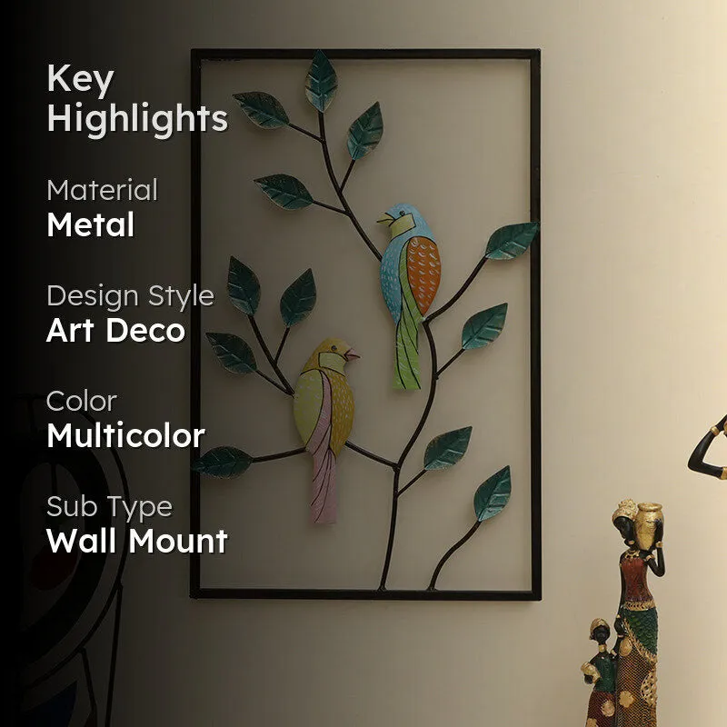 Aviary Bird Duo Metal Wall Accent media 2