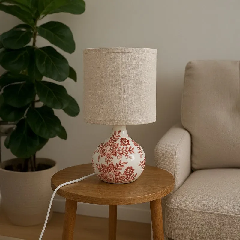 Valenshire Floral Ceramic Table Lamp media 3