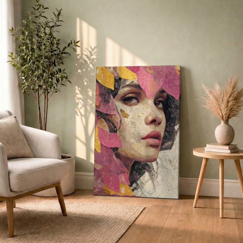Abstract Muse Portrait Canvas Wall Art