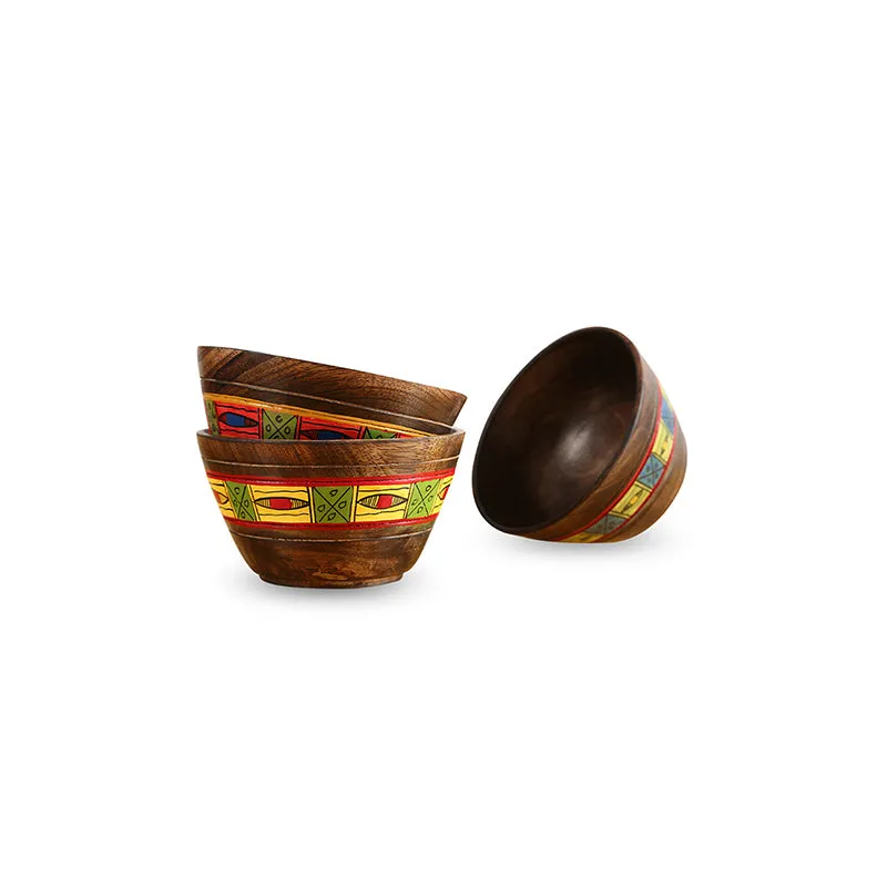 Kadamba Mango Wood Serving Bowl (250 mL) - Set Of Three media 3