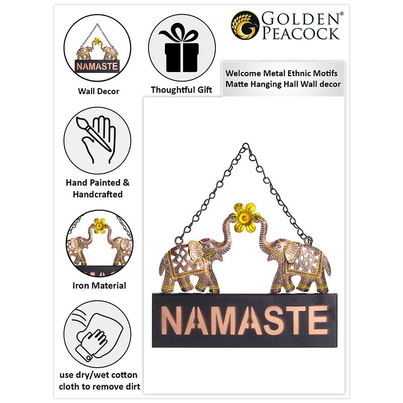 Namaste Gaja Wooden Wall Accent media 4