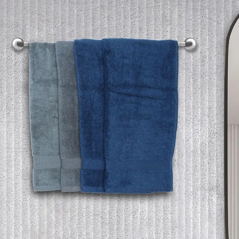 Miorah Hand Towel (Grey & Blue) - Set Of Four media 1