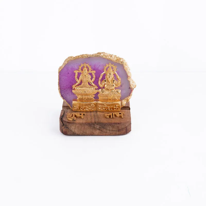 Divine Laxmi Ganesha Agate Festive Gift Box - Purple media 5