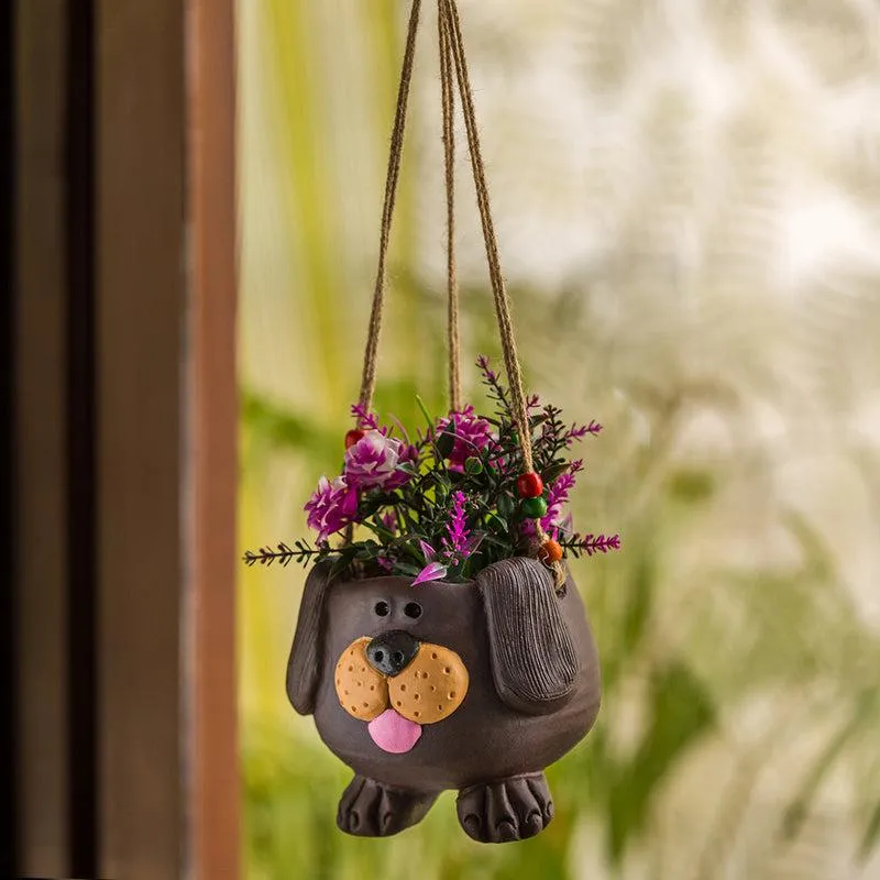 Woof Swing Handmade Hanging Planter media 1