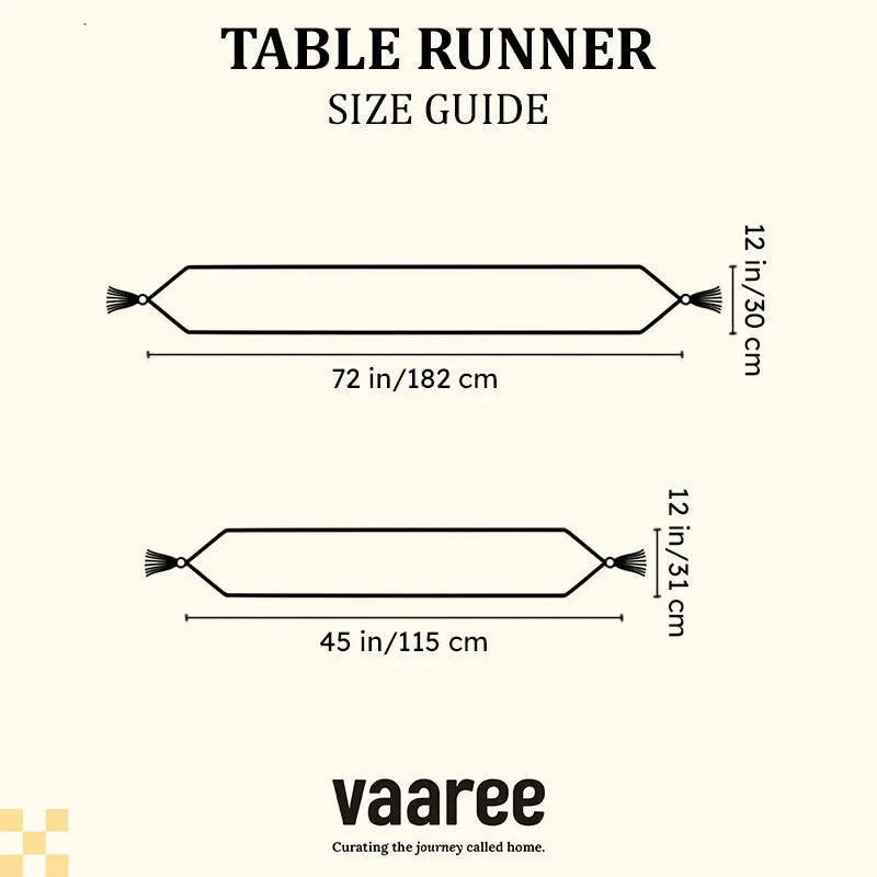 Swayam Solid Sephire Cotton Table Runner - Maroon media 6