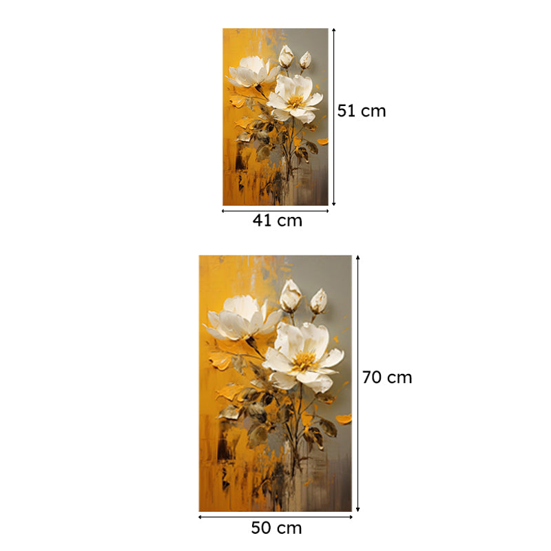 Flora Ochre Canvas Wall Painting media 6