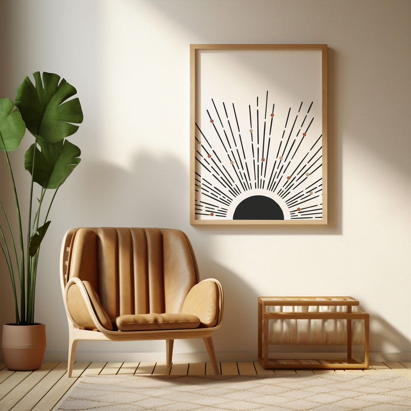 Raggio Archival Canvas Wall Art - Natural Brown Frame