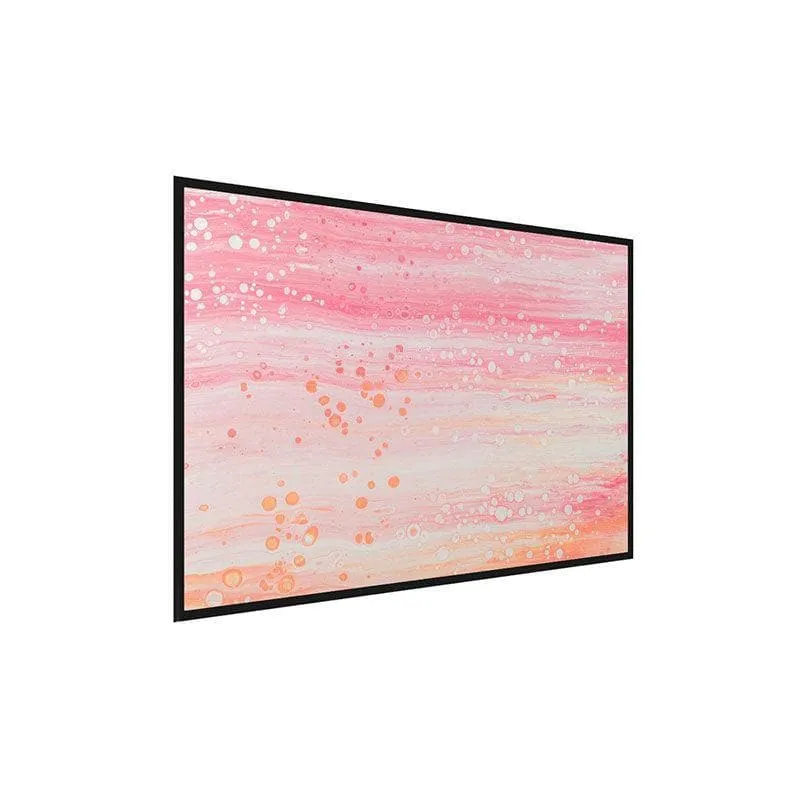 Rain Drops Abstract Canvas Painting - Black Frame media 3
