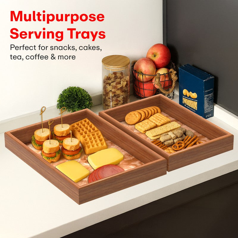Rioware Gilded Grid Serving Tray - Set Of Three media 5