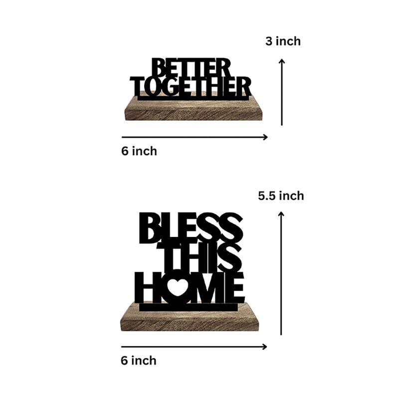 Home Blessing Harmony Typography Showpiece - Set Of Two media 7