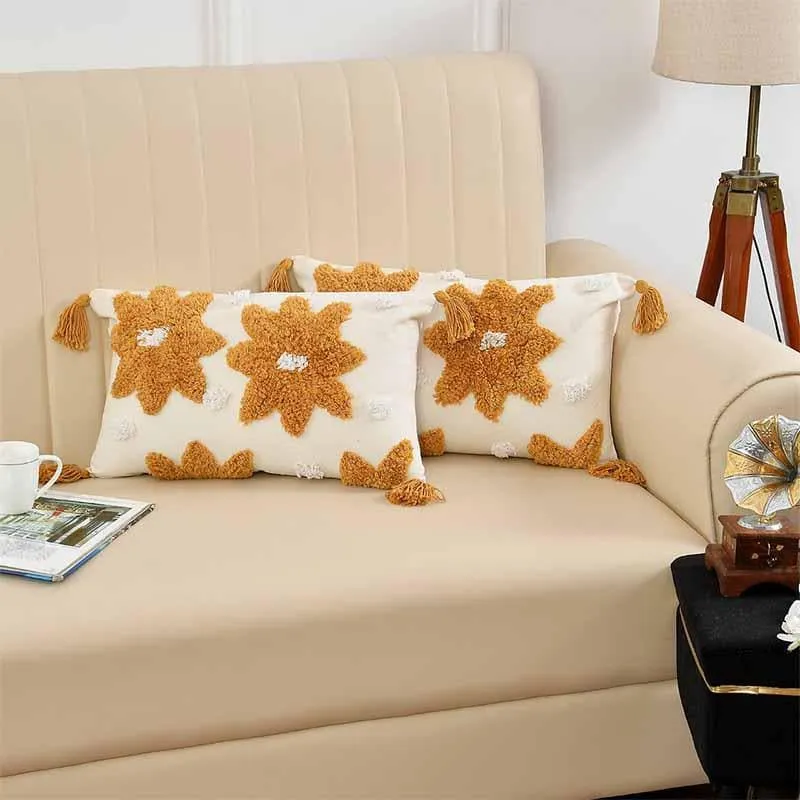 Happy Sunflower Cushion Cover- Set Of Two media 3