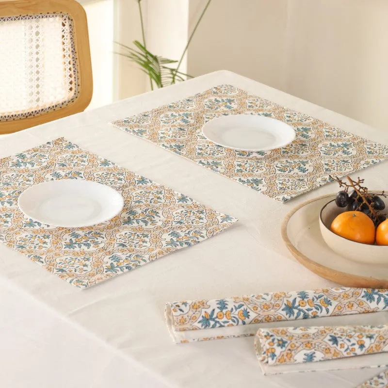 Floral Aura Canvas Table Mats - Set Of Six media 6