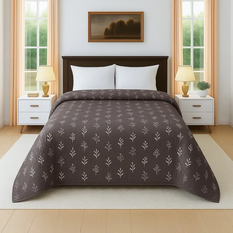 Dreamnest Floral Cotton Comforter (Grey) - 300 GSM media 1
